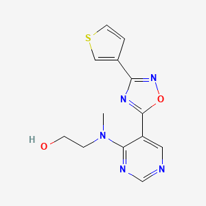2-(Methyl{5-[3-(3-thienyl)-1,2,4-oxadiazol-5-yl]pyrimidin-4-yl}amino)ethanol