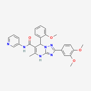 B2475745 2-(3,4-dimethoxyphenyl)-7-(2-methoxyphenyl)-5-methyl-N-(pyridin-3-yl)-4,7-dihydro-[1,2,4]triazolo[1,5-a]pyrimidine-6-carboxamide CAS No. 539798-77-1