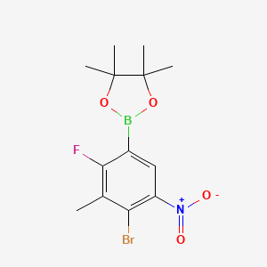 4-Bromo-2-fluoro-3-methyl-5-nitrophenylboronic acid pinacol ester