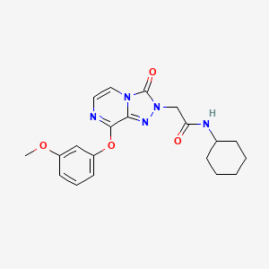 molecular formula C20H23N5O4 B2475747 N-环己基-2-(8-(3-甲氧苯氧基)-3-氧代-[1,2,4]三唑并[4,3-a]哒嗪-2(3H)-基)乙酰胺 CAS No. 1251601-13-4