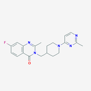 7-Fluoro-2-methyl-3-[[1-(2-methylpyrimidin-4-yl)piperidin-4-yl]methyl]quinazolin-4-one