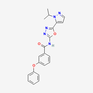 N-(5-(1-isopropyl-1H-pyrazol-5-yl)-1,3,4-oxadiazol-2-yl)-3-phenoxybenzamide
