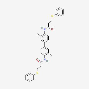N-[2-methyl-4-[3-methyl-4-(3-phenylsulfanylpropanoylamino)phenyl]phenyl]-3-phenylsulfanylpropanamide