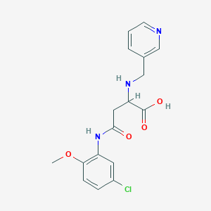 molecular formula C17H18ClN3O4 B2475787 4-(5-Chloro-2-methoxyanilino)-4-oxo-2-(pyridin-3-ylmethylamino)butanoic acid CAS No. 1042725-14-3