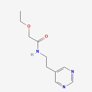 2-ethoxy-N-(2-(pyrimidin-5-yl)ethyl)acetamide