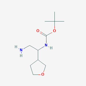 tert-butyl N-[2-amino-1-(oxolan-3-yl)ethyl]carbamate