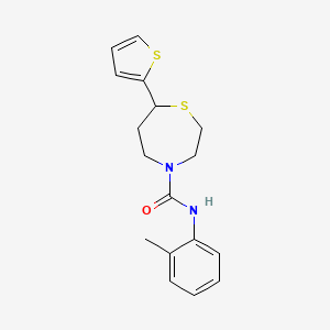 7-(thiophen-2-yl)-N-(o-tolyl)-1,4-thiazepane-4-carboxamide