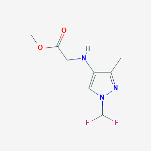 Methyl 2-[[1-(difluoromethyl)-3-methylpyrazol-4-yl]amino]acetate