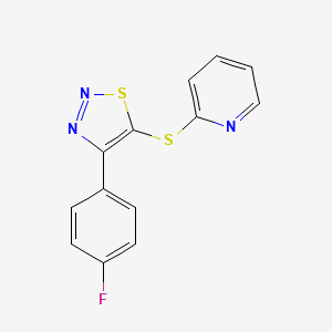 4-(4-Fluorophenyl)-1,2,3-thiadiazol-5-yl 2-pyridinyl sulfide