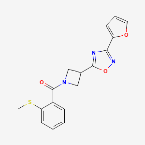 (3-(3-(Furan-2-yl)-1,2,4-oxadiazol-5-yl)azetidin-1-yl)(2-(methylthio)phenyl)methanone