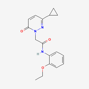 molecular formula C17H19N3O3 B2475832 2-(3-cyclopropyl-6-oxopyridazin-1(6H)-yl)-N-(2-ethoxyphenyl)acetamide CAS No. 2034499-08-4