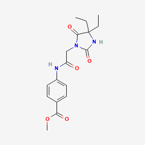 Methyl 4-(2-(4,4-diethyl-2,5-dioxoimidazolidin-1-yl)acetamido)benzoate