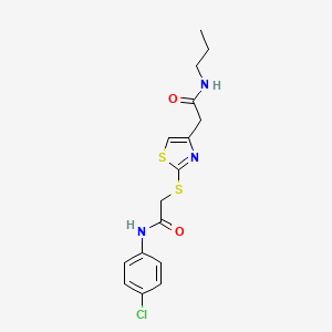 N-(4-chlorophenyl)-2-((4-(2-oxo-2-(propylamino)ethyl)thiazol-2-yl)thio)acetamide