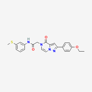 molecular formula C23H22N4O3S B2475844 2-(2-(4-乙氧基苯基)-4-氧代吡唑并[1,5-a]吡嗪-5(4H)-基)-N-(3-(甲硫基)苯基)乙酰胺 CAS No. 941938-52-9