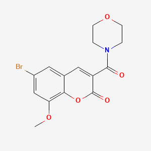6-bromo-8-methoxy-3-(morpholine-4-carbonyl)-2H-chromen-2-one