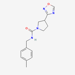 N-[(4-methylphenyl)methyl]-3-(1,2,4-oxadiazol-3-yl)pyrrolidine-1-carboxamide