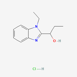 molecular formula C12H17ClN2O B2475865 1-(1-乙基-1H-苯并[d]咪唑-2-基)丙烷-1-醇盐酸盐 CAS No. 2034455-55-3