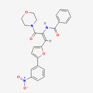 (E)-N-(3-morpholino-1-(5-(3-nitrophenyl)furan-2-yl)-3-oxoprop-1-en-2-yl)benzamide
