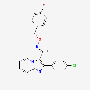 2-(4-chlorophenyl)-8-methylimidazo[1,2-a]pyridine-3-carbaldehyde O-(4-fluorobenzyl)oxime