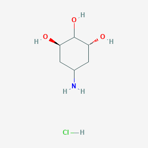 molecular formula C6H14ClNO3 B2475874 (1R,3R)-5-Aminocyclohexane-1,2,3-triol;hydrochloride CAS No. 74538-71-9