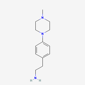 molecular formula C13H21N3 B2475878 2-[4-(4-甲基哌嗪-1-基)苯基]乙胺 CAS No. 910397-50-1