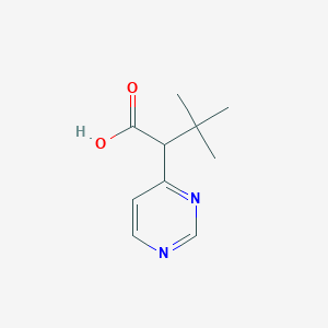 molecular formula C10H14N2O2 B2475888 3,3-二甲基-2-嘧啶-4-基丁酸 CAS No. 2551118-73-9