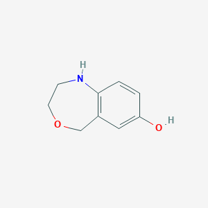molecular formula C9H11NO2 B2475929 1,2,3,5-Tetrahydro-4,1-benzoxazepin-7-ol CAS No. 1525891-24-0
