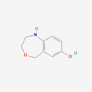 molecular formula C9H11NO2 B2475929 1,2,3,5-四氢-4,1-苯并噁氮杂卓-7-醇 CAS No. 1525891-24-0