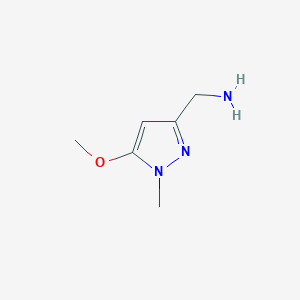 molecular formula C6H11N3O B2475936 (5-Methoxy-1-methyl-1H-pyrazol-3-yl)methanamine CAS No. 1695384-32-7