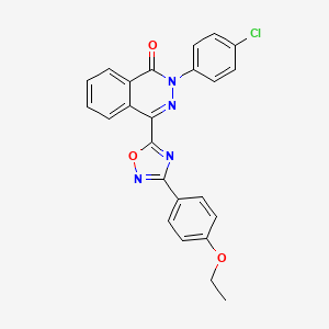 molecular formula C24H17ClN4O3 B2475959 2-(4-氯苯基)-4-[3-(4-乙氧基苯基)-1,2,4-恶二唑-5-基]酞嗪-1(2H)-酮 CAS No. 1291847-43-2