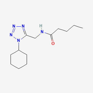 molecular formula C13H23N5O B2475961 N-((1-环己基-1H-四唑-5-基)甲基)戊酰胺 CAS No. 921502-79-6