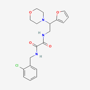 molecular formula C19H22ClN3O4 B2475975 N1-(2-chlorobenzyl)-N2-(2-(furan-2-yl)-2-morpholinoethyl)oxalamide CAS No. 877631-21-5