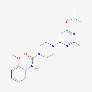 molecular formula C20H27N5O3 B2476009 4-(6-isopropoxy-2-methylpyrimidin-4-yl)-N-(2-methoxyphenyl)piperazine-1-carboxamide CAS No. 946372-81-2