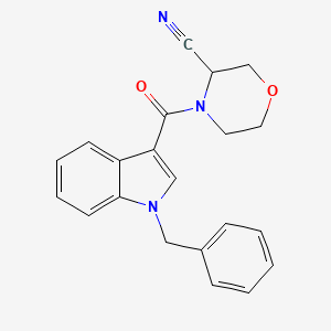 molecular formula C21H19N3O2 B2476012 4-(1-Benzylindole-3-carbonyl)morpholine-3-carbonitrile CAS No. 2418711-21-2