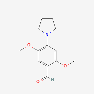 molecular formula C13H17NO3 B2476017 2,5-二甲氧基-4-吡咯啉-1-基苯甲醛 CAS No. 692775-87-4