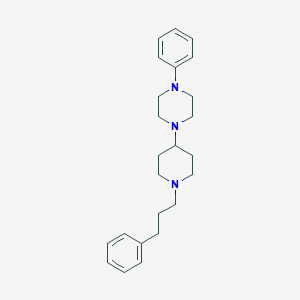 molecular formula C24H33N3 B247602 1-Phenyl-4-[1-(3-phenylpropyl)piperidin-4-yl]piperazine 