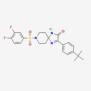 3-(4-(Tert-butyl)phenyl)-8-((3,4-difluorophenyl)sulfonyl)-1,4,8-triazaspiro[4.5]dec-3-en-2-one