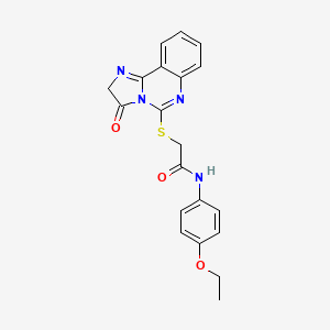 molecular formula C20H18N4O3S B2476041 N-(4-乙氧苯基)-2-[(3-氧代-2H-咪唑并[1,2-c]喹唑啉-5-基)硫代]乙酰胺 CAS No. 443673-86-7