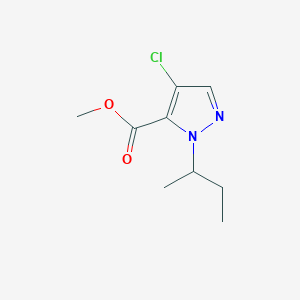 molecular formula C9H13ClN2O2 B2476071 methyl 1-sec-butyl-4-chloro-1H-pyrazole-5-carboxylate CAS No. 1856102-33-4