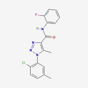 1-(2-chloro-5-methylphenyl)-N-(2-fluorophenyl)-5-methyl-1H-1,2,3-triazole-4-carboxamide