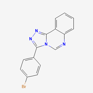 molecular formula C15H9BrN4 B2476075 3-(4-Bromophenyl)-[1,2,4]triazolo[4,3-c]quinazoline CAS No. 129177-14-6