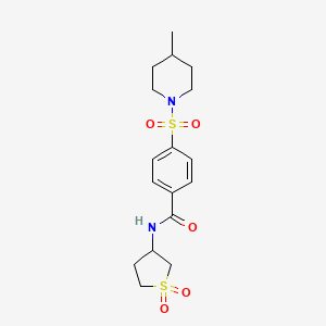N-(1,1-dioxidotetrahydrothiophen-3-yl)-4-((4-methylpiperidin-1-yl)sulfonyl)benzamide