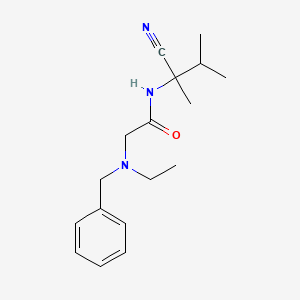 2-[benzyl(ethyl)amino]-N-(1-cyano-1,2-dimethylpropyl)acetamide