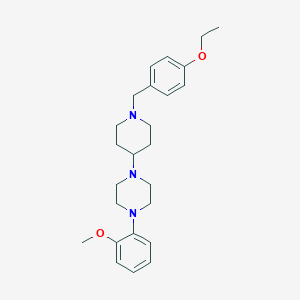 molecular formula C25H35N3O2 B247610 1-[1-(4-Ethoxybenzyl)piperidin-4-yl]-4-(2-methoxyphenyl)piperazine 