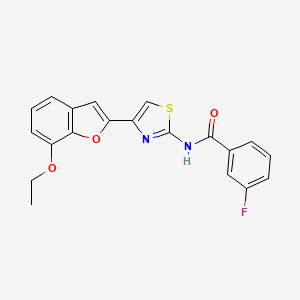 N-(4-(7-ethoxybenzofuran-2-yl)thiazol-2-yl)-3-fluorobenzamide