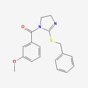 (2-Benzylsulfanyl-4,5-dihydroimidazol-1-yl)-(3-methoxyphenyl)methanone