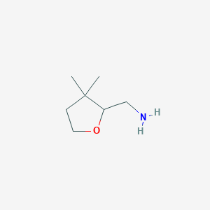 molecular formula C7H15NO B2476105 (3,3-Dimethyloxolan-2-yl)methanamine CAS No. 2167896-45-7