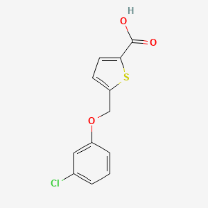 molecular formula C12H9ClO3S B2476109 5-[(3-Chlorophenoxy)methyl]thiophene-2-carboxylic acid CAS No. 74556-81-3