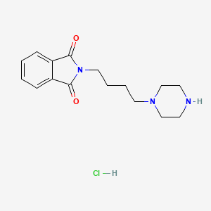 molecular formula C16H22ClN3O2 B2476111 2-(4-(Piperazin-1-yl)butyl)isoindoline-1,3-dione hydrochloride CAS No. 1338213-21-0