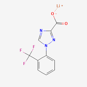 molecular formula C10H5F3LiN3O2 B2476115 Lithium;1-[2-(trifluoromethyl)phenyl]-1,2,4-triazole-3-carboxylate CAS No. 2108355-53-7